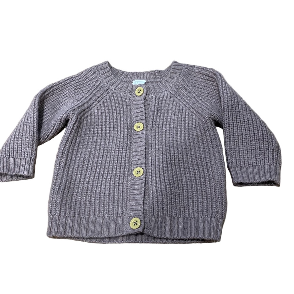 H&M Purple Cable Knit Chunky Cardigan 9-12 m 1yr Baby Toddler Girl 4/$20 🛑